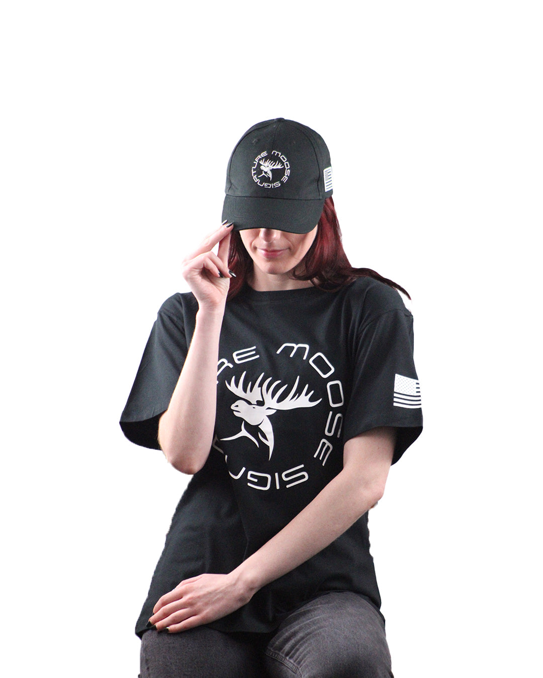 Black Moose Signature Round Logo Shirt & Hat Set