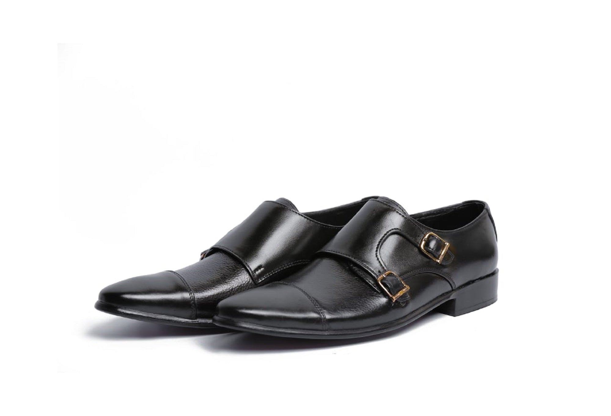 Bashwood Handmade Black Double Monk Leather Classy Shoes For Men Refined, Timeless and Unapologetically Elegant. Men main image 3