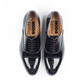 Handmade Black Color Original Patent Leather Stylish Oxfords Lace Up Cap Toe  Brogue Shoes For Men's