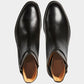 Handmade Black Color Genuine Calf Leather High Ankle Stylish Rounded Strap Jodhpurs Boots For Men's