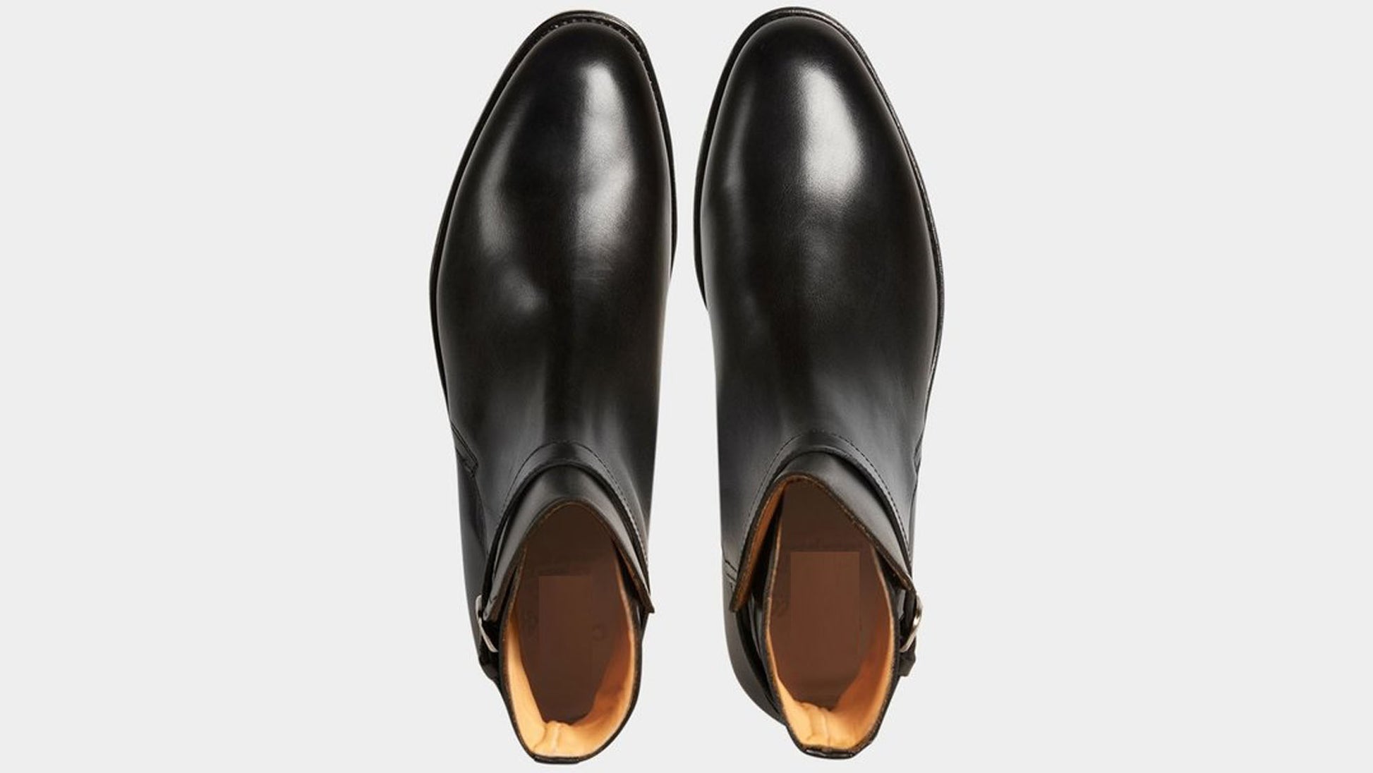 Handmade Black Color Genuine Calf Leather High Ankle Stylish Rounded Strap Jodhpurs Boots For Men's