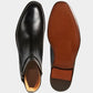 Handmade Black Color Genuine Calf Leather High Ankle Stylish Rounded Strap Jodhpurs Boots For Men's