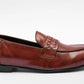 Handmade  Burgundy Color Genuine Leather Stylish Loafers Apron Toe  Shoes For Men's