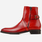 Handmade Red Color Genuine Calf Leather High Ankle Stylish Two Side Zipper Boots For Men's