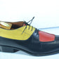 Handmade Multi Color Genuine Leather Split Toe Stylish Oxfords Dress Shoes For Men's