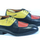 Handmade Multi Color Genuine Leather Split Toe Stylish Oxfords Dress Shoes For Men's