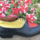 Handmade Multi Color Genuine Leather Split Toe Stylish Oxfords Dress Shoes For Men's