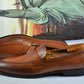 Handmade Brown Color Genuine Leather Stylish Loafers Apron Toe Split Toe Shoes For Men's