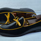 Handmade Black Color Genuine Patent Leather Stylish Apron Toe Loafers Shoes For Men's