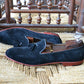 Handmade Dark Blue Color Genuine Suede Stylish Loafers Tasseled Shoes For Men's