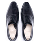 Handmade Black Color Genuine Leather Wing Tip Brogues Stylish Oxfords Dress Shoes For Men's