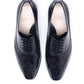 Handmade Black Color Genuine Leather Wing Tip Brogues Stylish Oxfords Dress Shoes For Men's