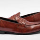 Handmade  Burgundy Color Genuine Leather Stylish Loafers Apron Toe  Shoes For Men's
