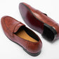 Handmade  Burgundy Color Genuine Leather Stylish Loafers Apron Toe  Shoes For Men's