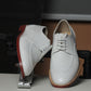 Handmade White Color Genuine Calf Leather Apron Toe Stylish Lace Up Dress Shoes For Men's