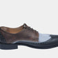 Handmade Multi Color Genuine Leather Wing Tip Brogues Stylish Oxfords Dress Shoes For Men's