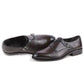 Handmade Chocolate Brown Color Genuine Calf Leather Stylish Monk Straps Oxfords Shoes For Men's