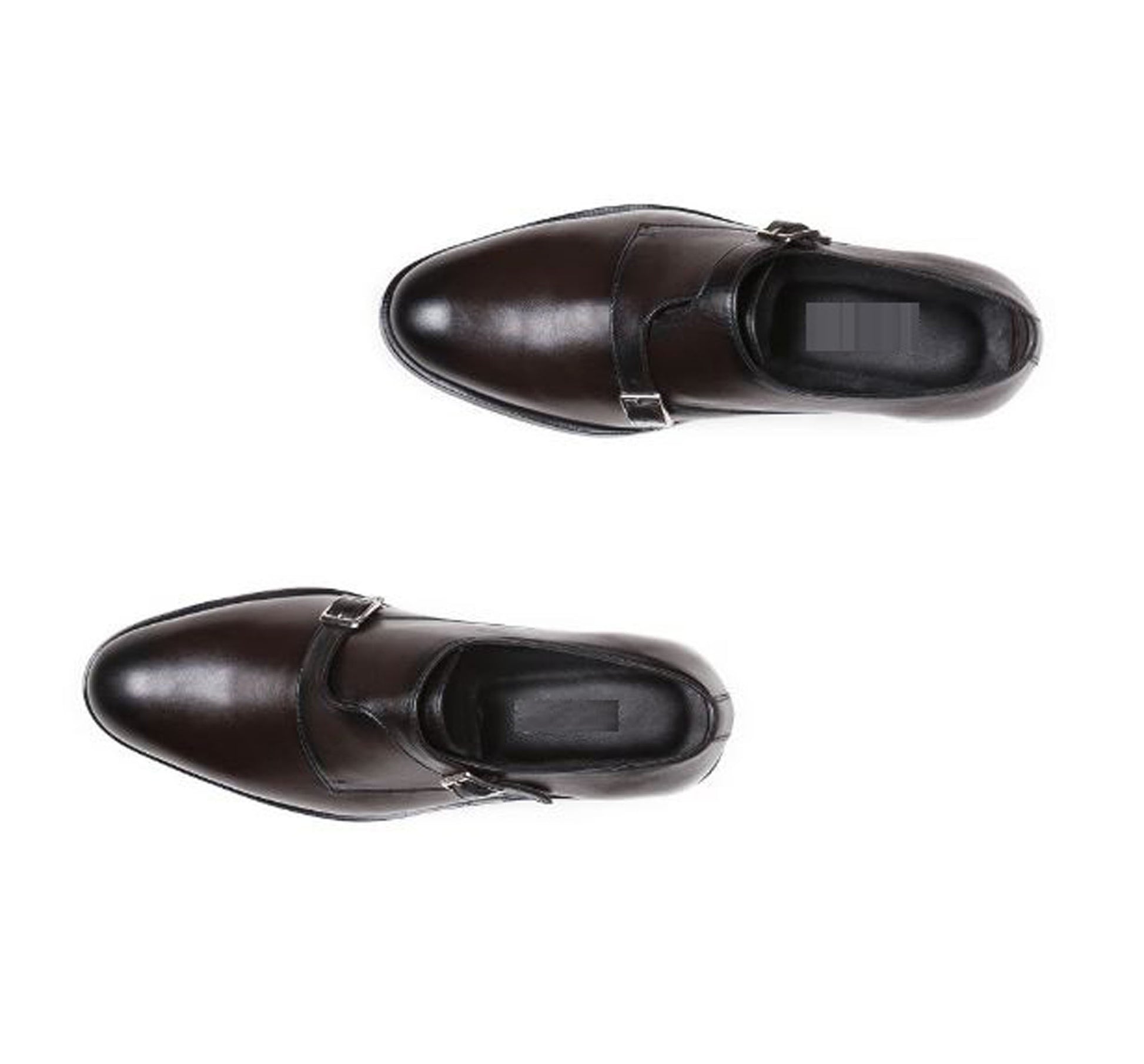 Handmade Chocolate Brown Color Genuine Calf Leather Stylish Monk Straps Oxfords Shoes For Men's