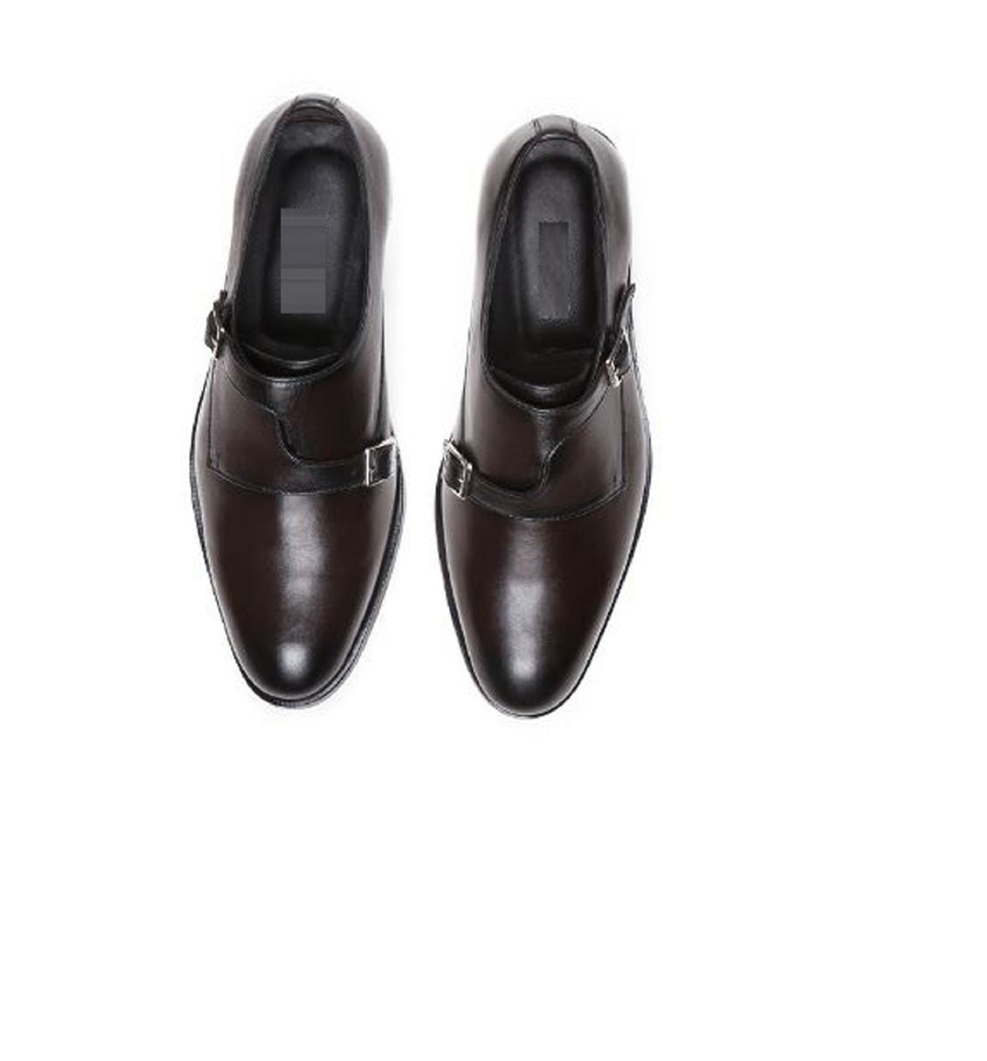 Handmade Chocolate Brown Color Genuine Calf Leather Stylish Monk Straps Oxfords Shoes For Men's