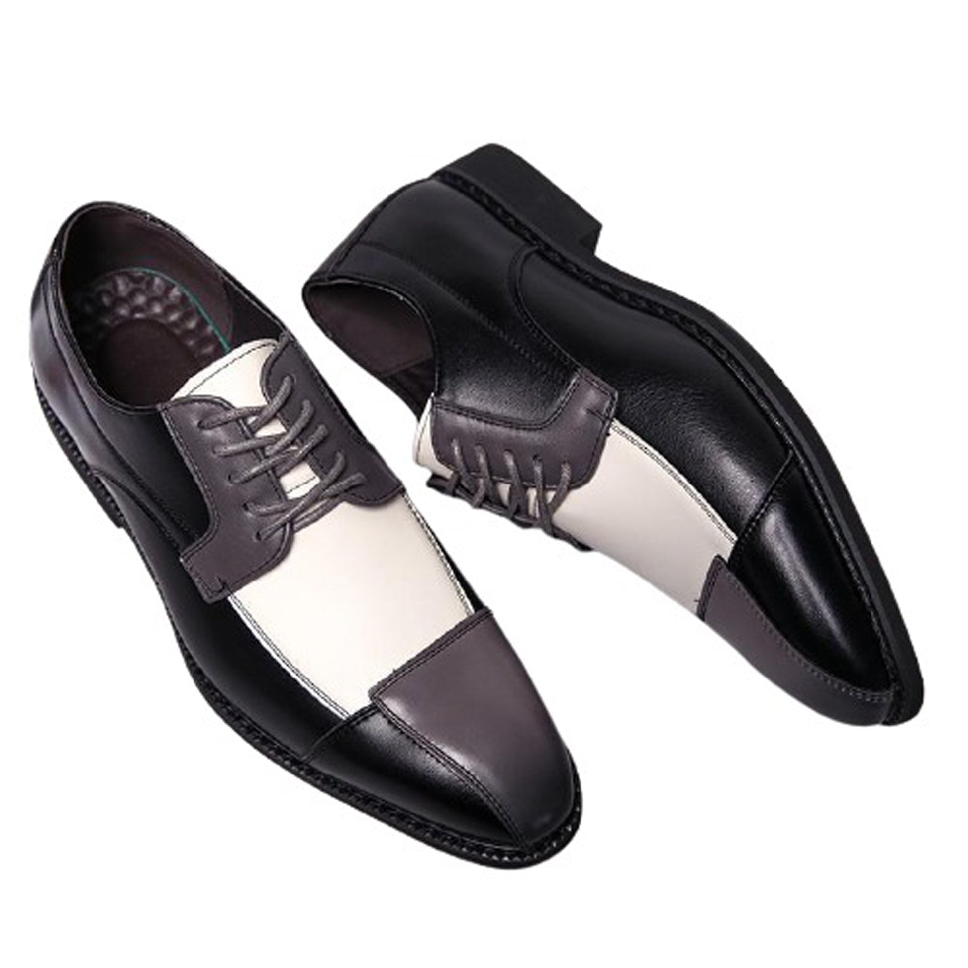 Handmade Multi Color Original Calf Leather Stylish Cap Toe Lace Up Shoes For Men's