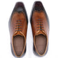Handmade Black & Tan Brown Color Original Calf Leather Wing Tip Stylish Whole Cut Oxfords Dress Shoes For Men's