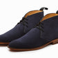 Handmade Navy  Blue  Color Genuine Suede Stylish Chukka Lace Up  Boots For Men's