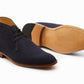 Handmade Navy  Blue  Color Genuine Suede Stylish Chukka Lace Up  Boots For Men's