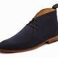 Handmade Navy  Blue  Color Genuine Suede Stylish Chukka Lace Up  Boots For Men's