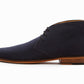 Handmade Navy  Blue  Color Genuine Suede Stylish Chukka Lace Up  Boots For Men's