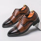 Handmade Brown Color Genuine Leather Cap Toe Black Shaded Stylish Oxfords Dress Shoes For Men's