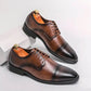 Handmade Brown Color Genuine Leather Cap Toe Black Shaded Stylish Oxfords Dress Shoes For Men's