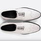 Handmade White Color Genuine Leather Wing Tip Classic Brogue's Stylish Oxfords Dress Shoes For Men's