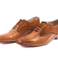 Handmade Tan Color Genuine Leather & Suede Stylish Oxfords Dress Shoes For Men's