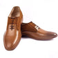 Handmade Tan Color Genuine Leather & Suede Stylish Oxfords Dress Shoes For Men's