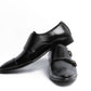 Handmade Black Color Genuine Calf Leather Stylish Belgian Double Monk Strap Cap Toe Shoes For Men's