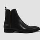 Handmade Black Color Genuine Patent Leather High Ankle Stylish Side Zipper Boots For Men's