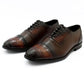 Handmade Chocolate Brown Color Genuine Leather Alligator Textured Stylish Cap Toe Lace Up Shoes For Men's