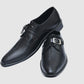 Handmade Black Color Original Leather Stylish Monk Strap Lace Up Shoes For Men's
