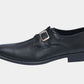 Handmade Black Color Original Leather Stylish Monk Strap Lace Up Shoes For Men's