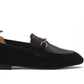 Handmade Black Color Genuine Snake Textured Cow Leather Stylish Slip On Tasseled Loafers Dress Shoes For Men's