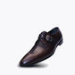 Handmade Chocolate Brown Color Genuine Calf Leather Stylish Monk Strap Dress Shoes For Men's